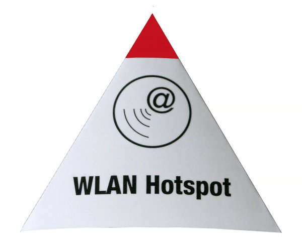Info-Hütchen "WLAN Hotspot" | 100er Pack