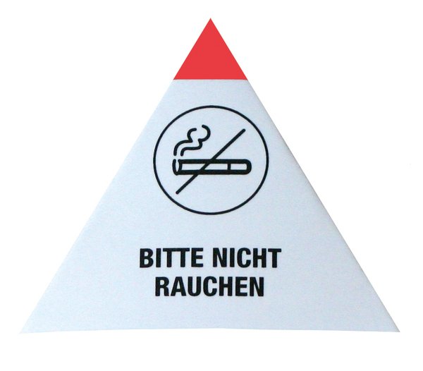 100 Stück Info-Hütchen Bitte nicht rauchen 8,0 cm x 8,5 cm