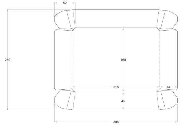 100 Stück  Tray Tablett Schale Träger Produktträger 160 x 218 x 44 mm